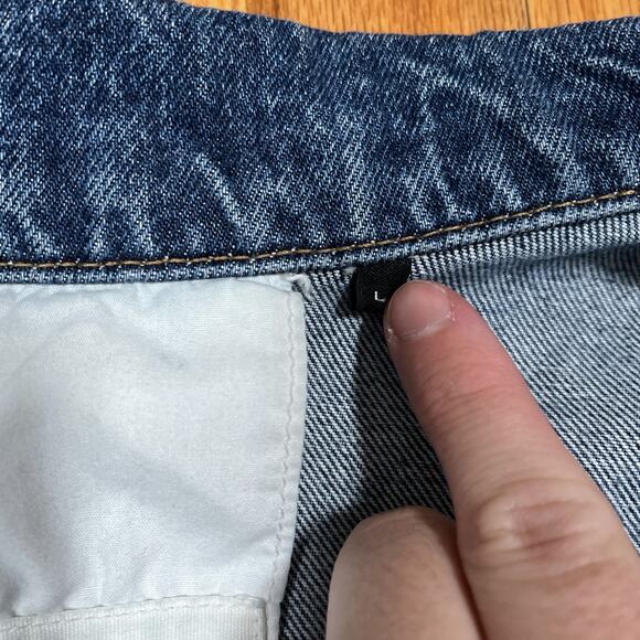 Helmut Lang Men’s MR 87 Large Distressed Grunge Denim Jacket Designer USA Made - Picture 3 of 14